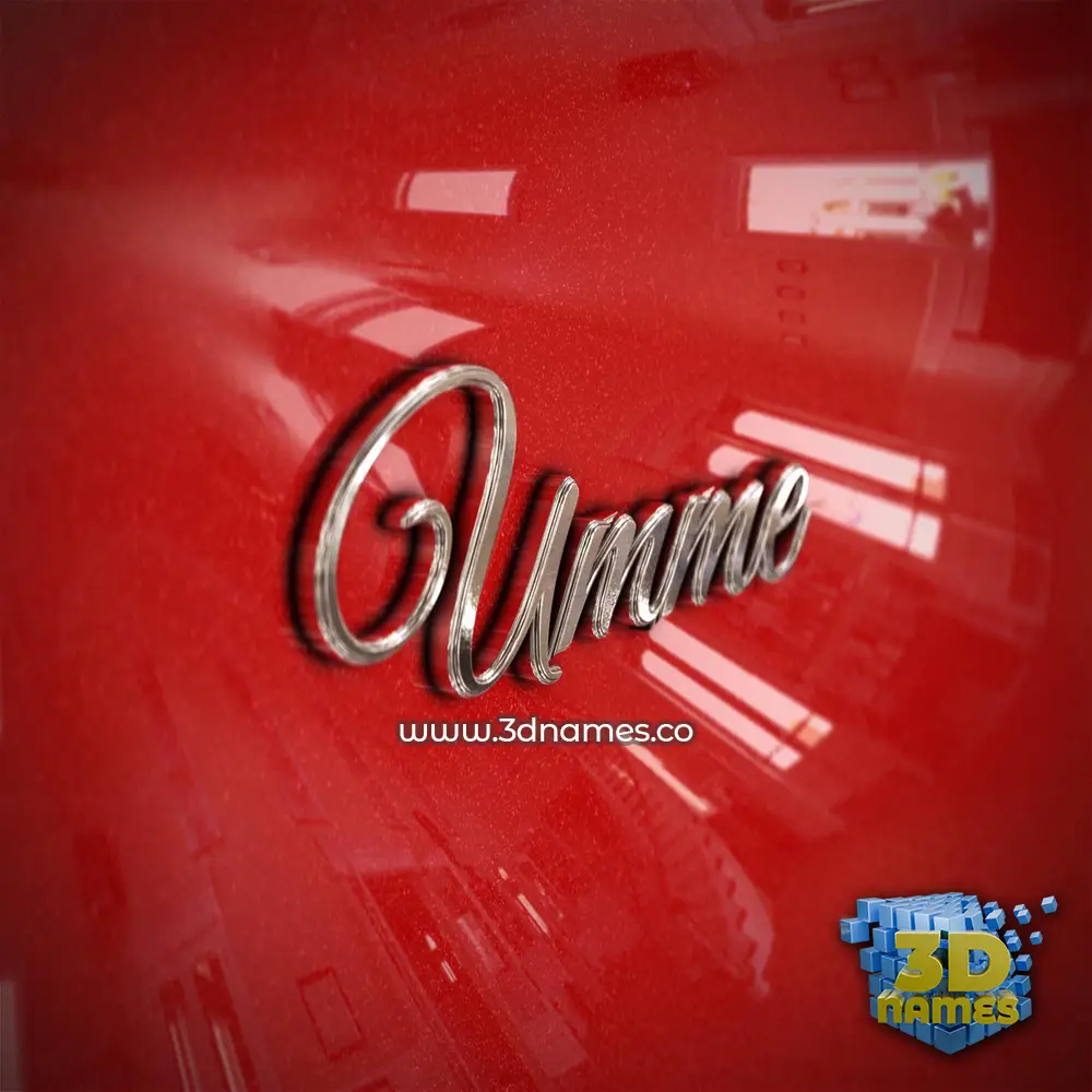 umme in Car Paint style - 3D name wallpaper