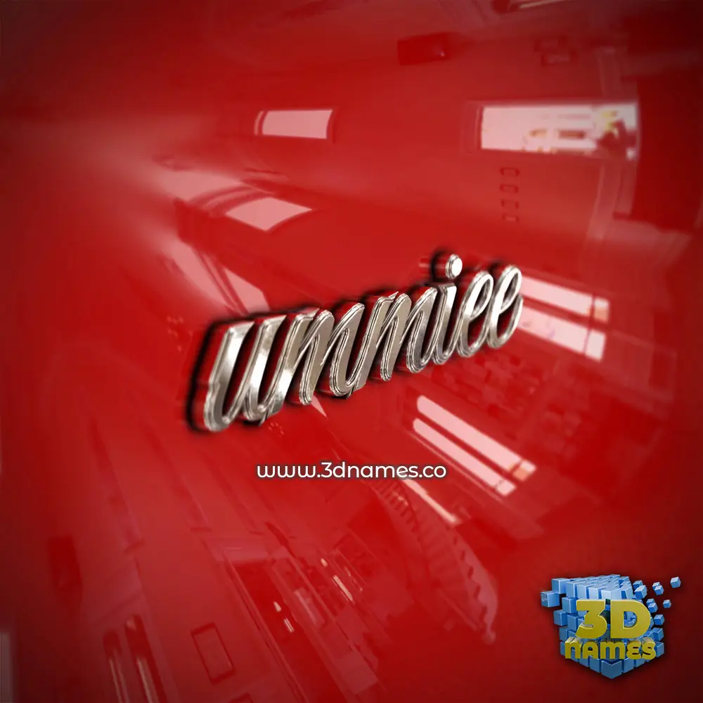 ummiee in Car Paint style - 3D name wallpaper