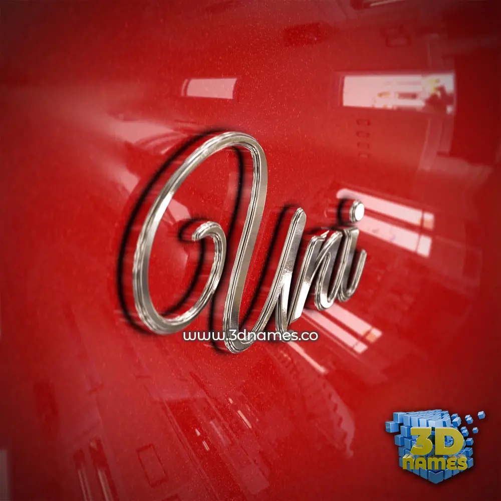 uni in Car Paint style - 3D name wallpaper