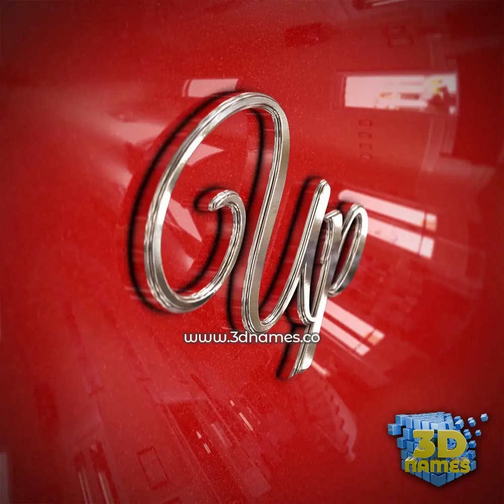 up in Car Paint style - 3D name wallpaper