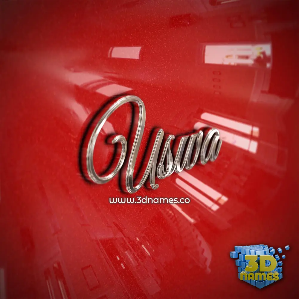 uswa in Car Paint style - 3D name wallpaper