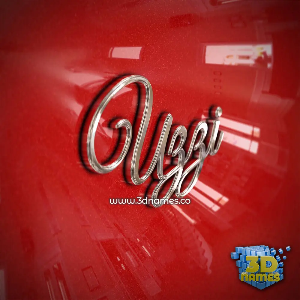 uzzi in Car Paint style - 3D name wallpaper