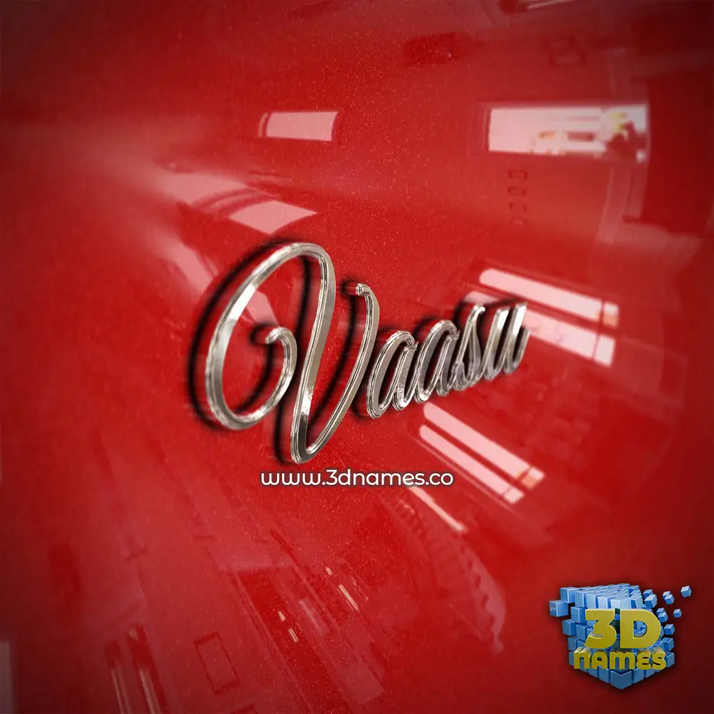 vaasu in Car Paint style - 3D name wallpaper