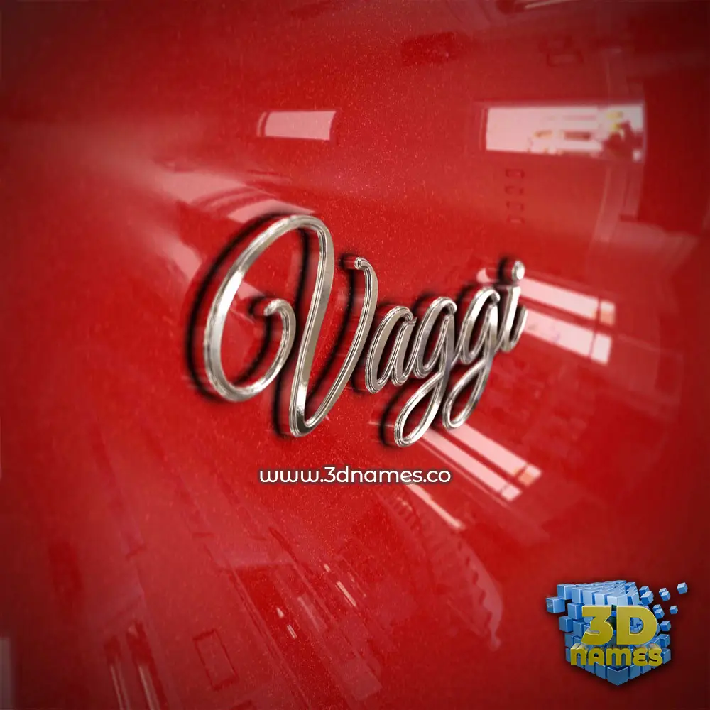 vaggi in Car Paint style - 3D name wallpaper