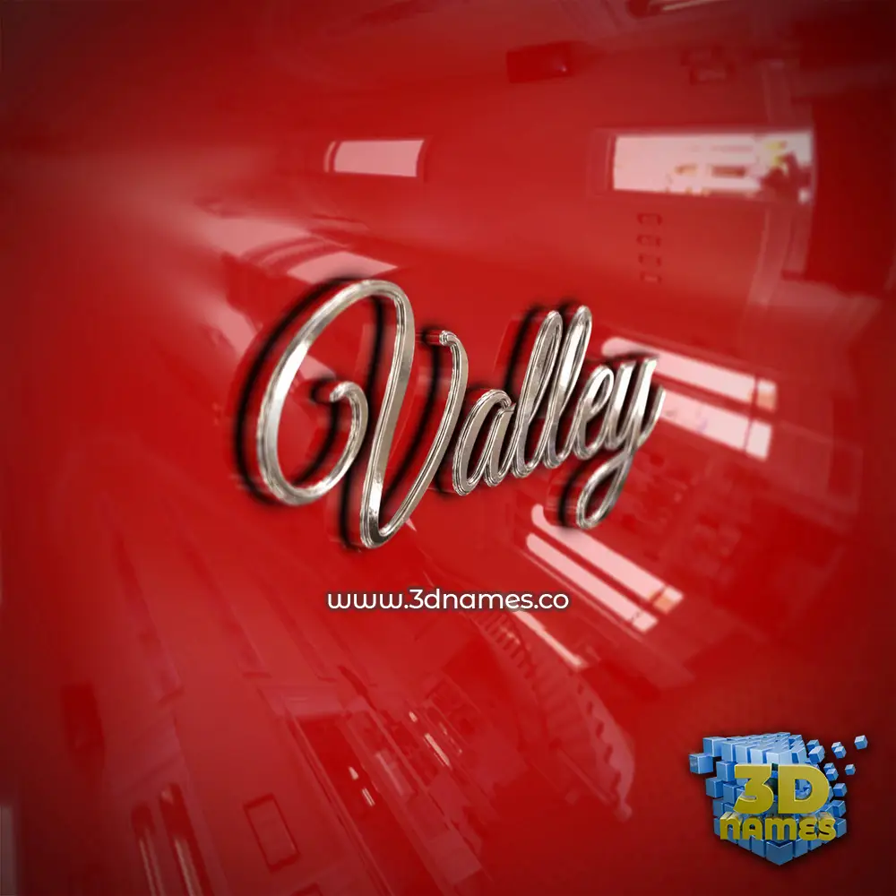 valley in Car Paint style - 3D name wallpaper