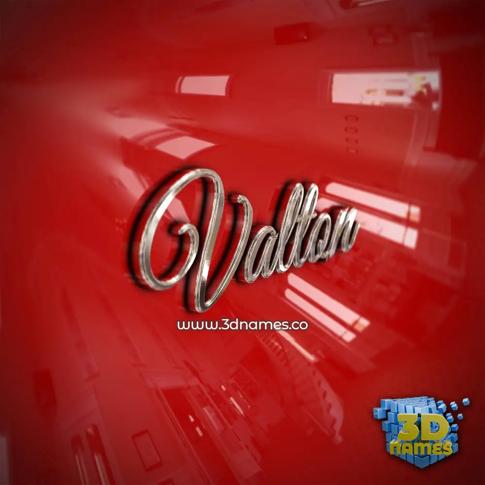 valton in Car Paint style - 3D name wallpaper