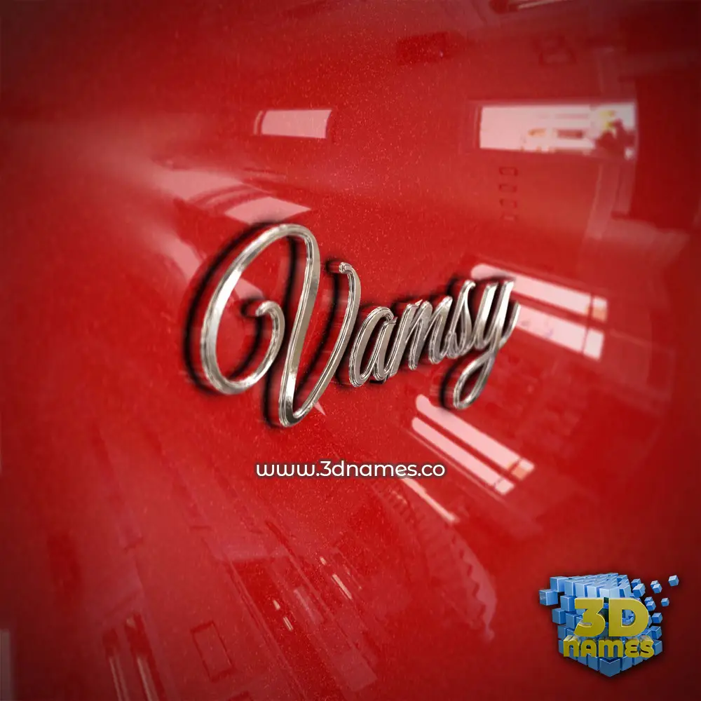 vamsy in Car Paint style - 3D name wallpaper