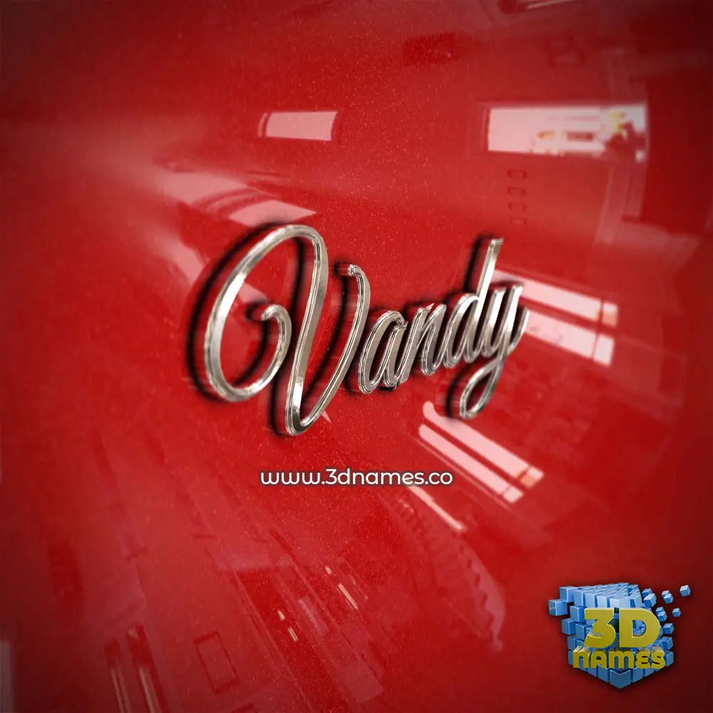 vandy in Car Paint style - 3D name wallpaper