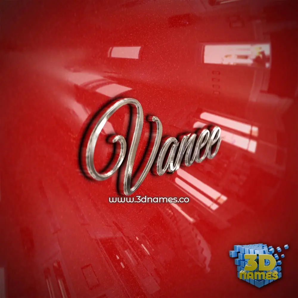 vanee in Car Paint style - 3D name wallpaper