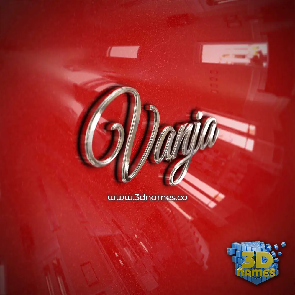 vanja in Car Paint style - 3D name wallpaper