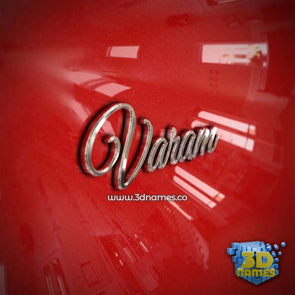 varam in Car Paint style - 3D name wallpaper
