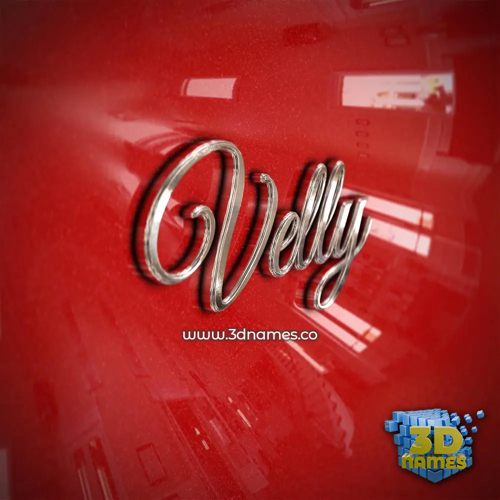 velly in Car Paint style - 3D name wallpaper