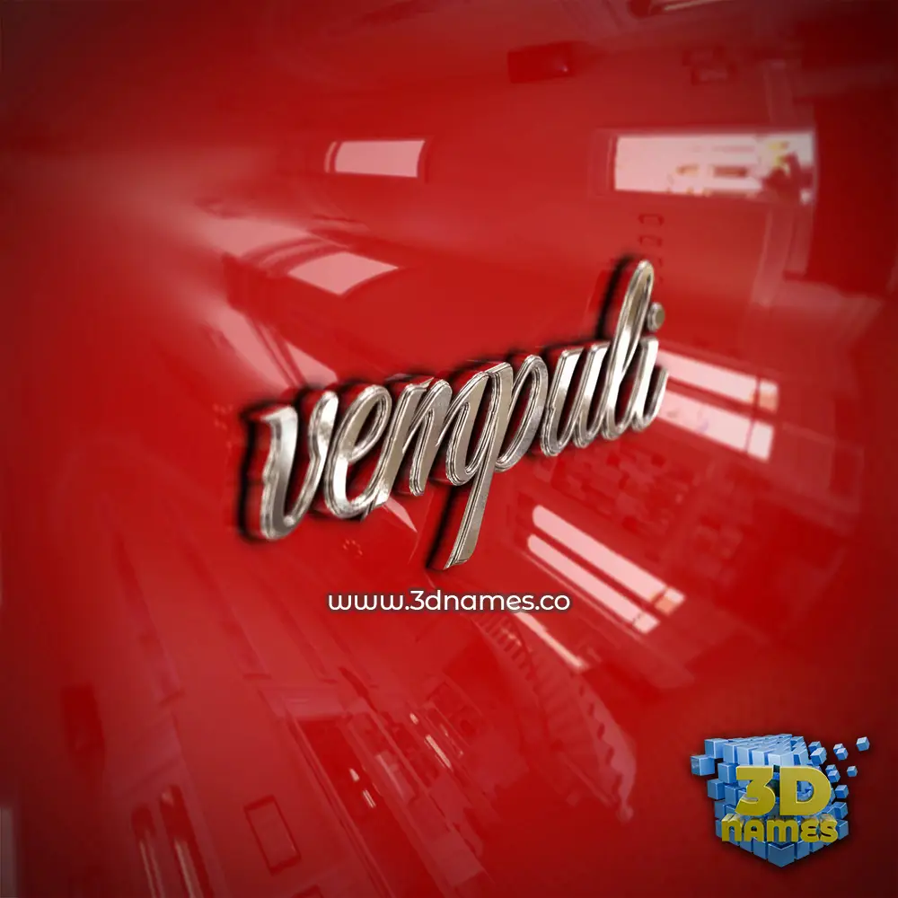 vempuli in Car Paint style - 3D name wallpaper