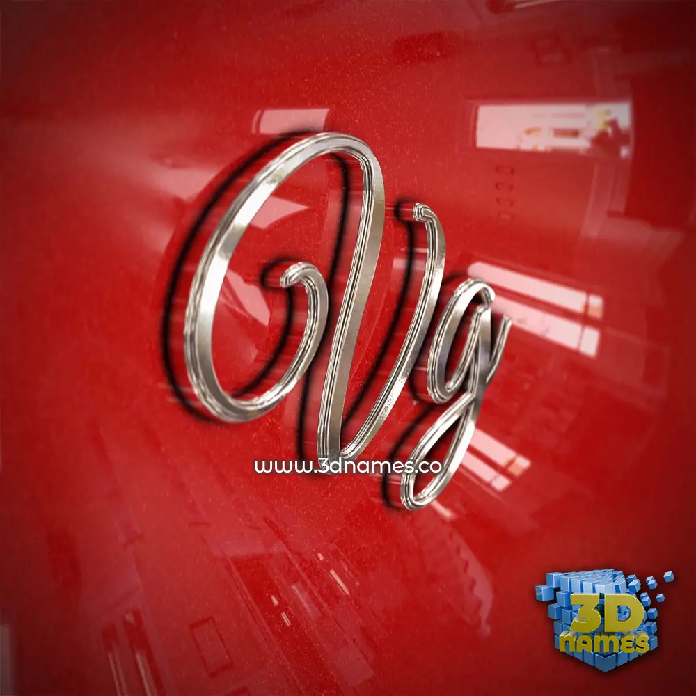 vg in Car Paint style - 3D name wallpaper
