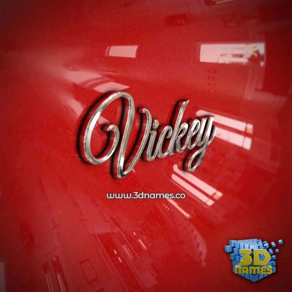 vickey in Car Paint style - 3D name wallpaper