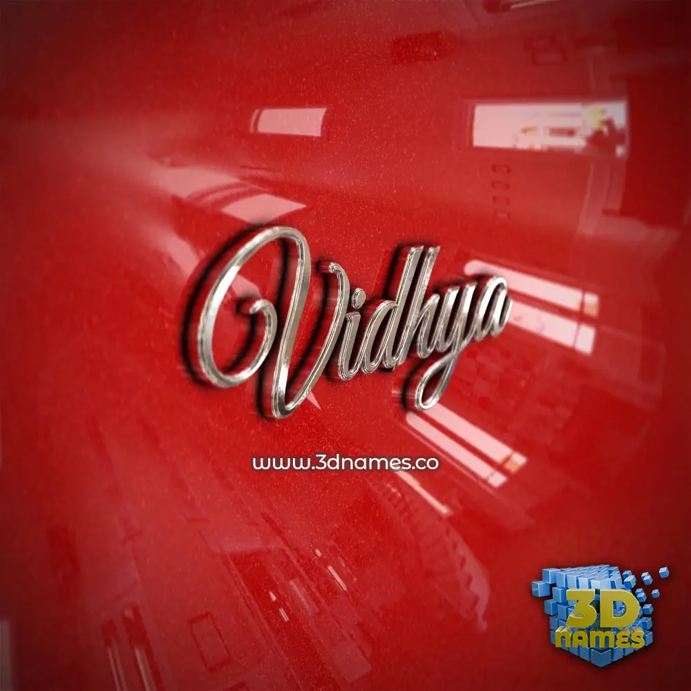 vidhya in Car Paint style - 3D name wallpaper