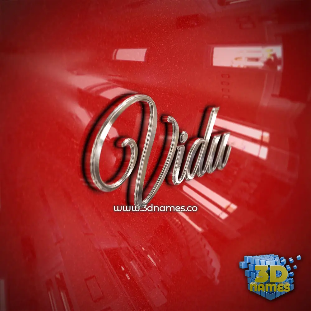 vidu in Car Paint style - 3D name wallpaper