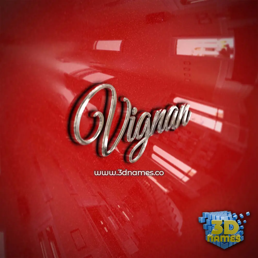 vignan in Car Paint style - 3D name wallpaper