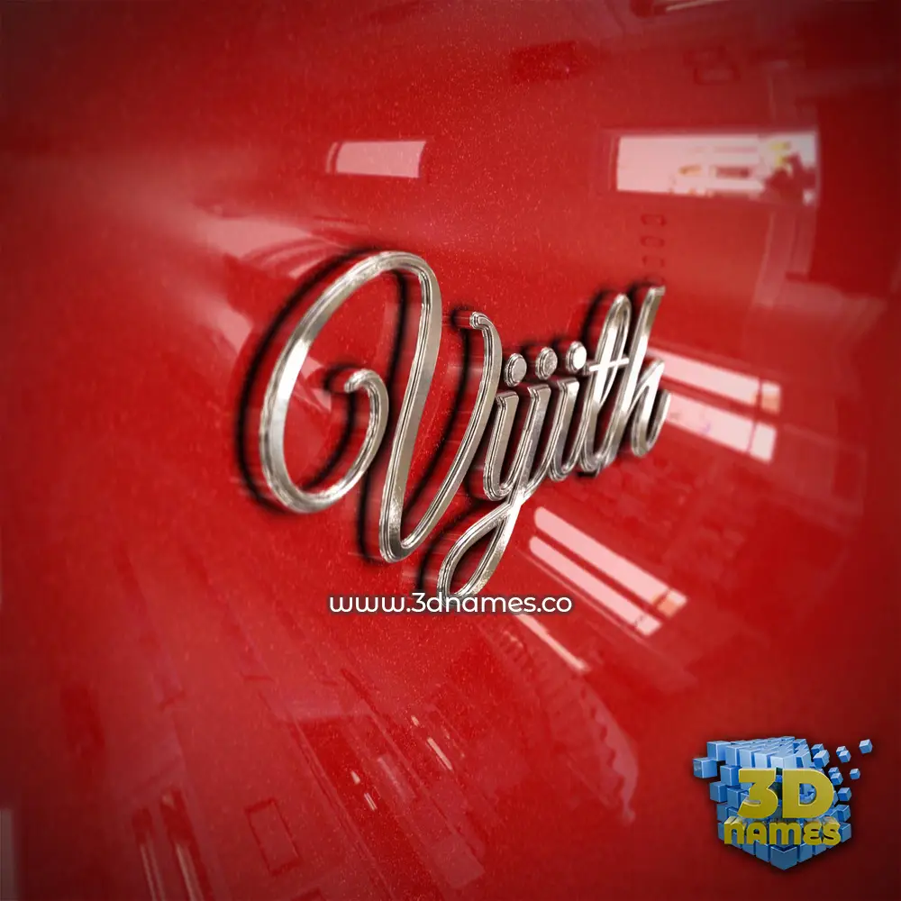 vijith in Car Paint style - 3D name wallpaper
