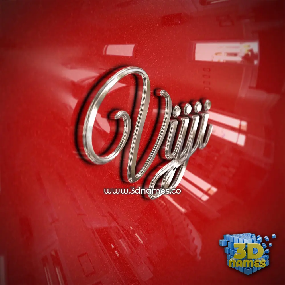 vijji in Car Paint style - 3D name wallpaper