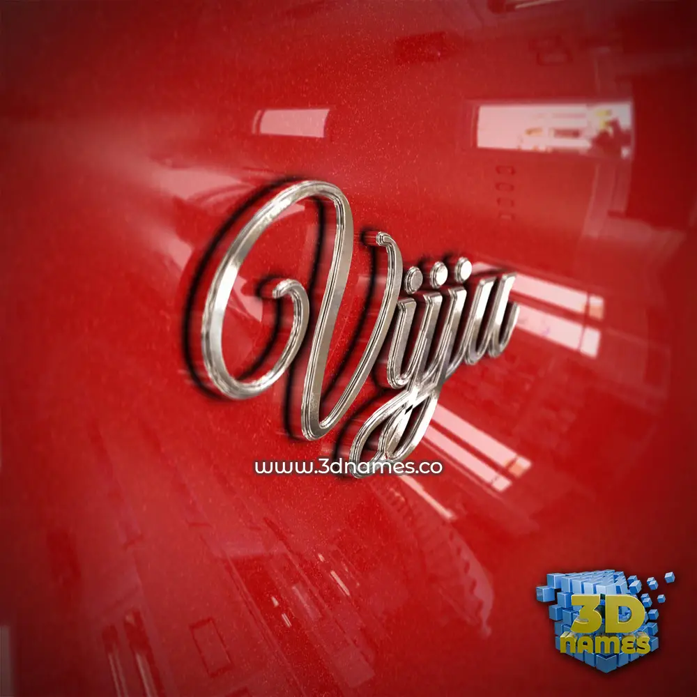 vijju in Car Paint style - 3D name wallpaper