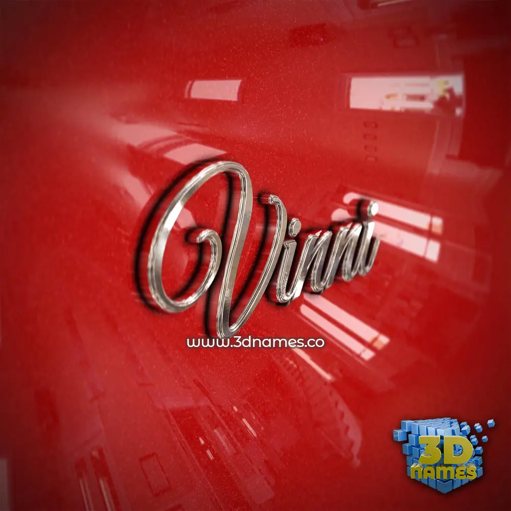 vinni in Car Paint style - 3D name wallpaper
