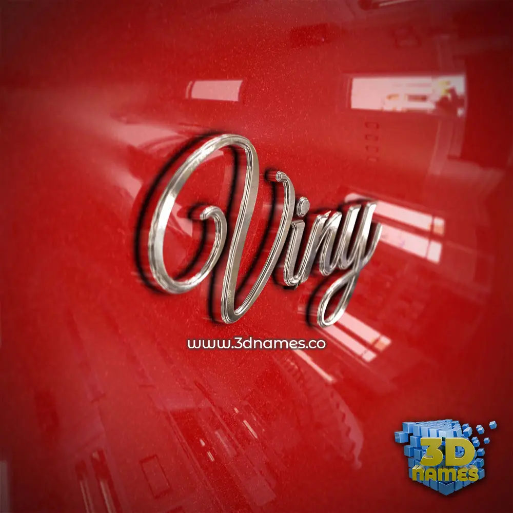 viny in Car Paint style - 3D name wallpaper