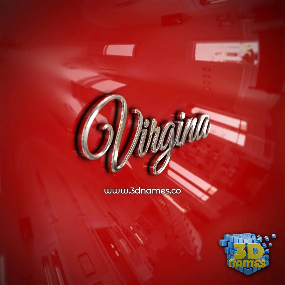 virgina in Car Paint style - 3D name wallpaper