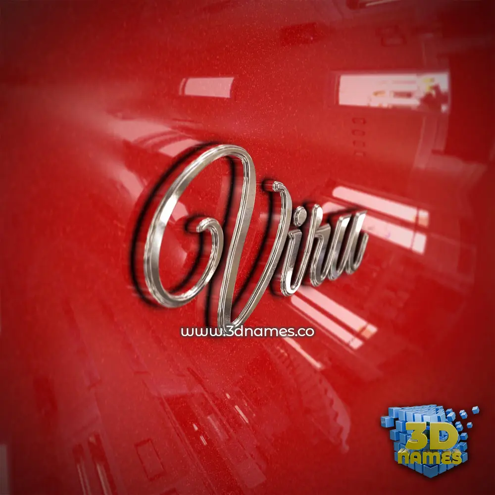 viru in Car Paint style - 3D name wallpaper