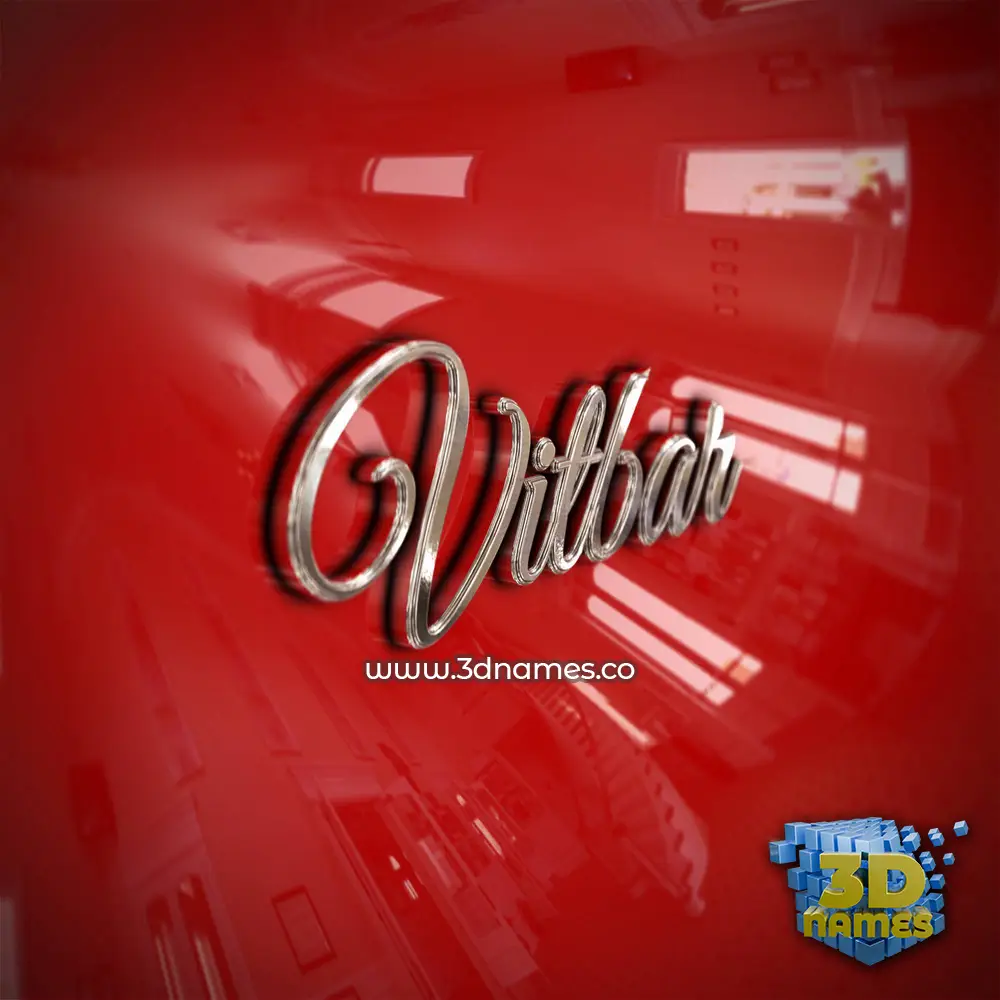 vitbar in Car Paint style - 3D name wallpaper