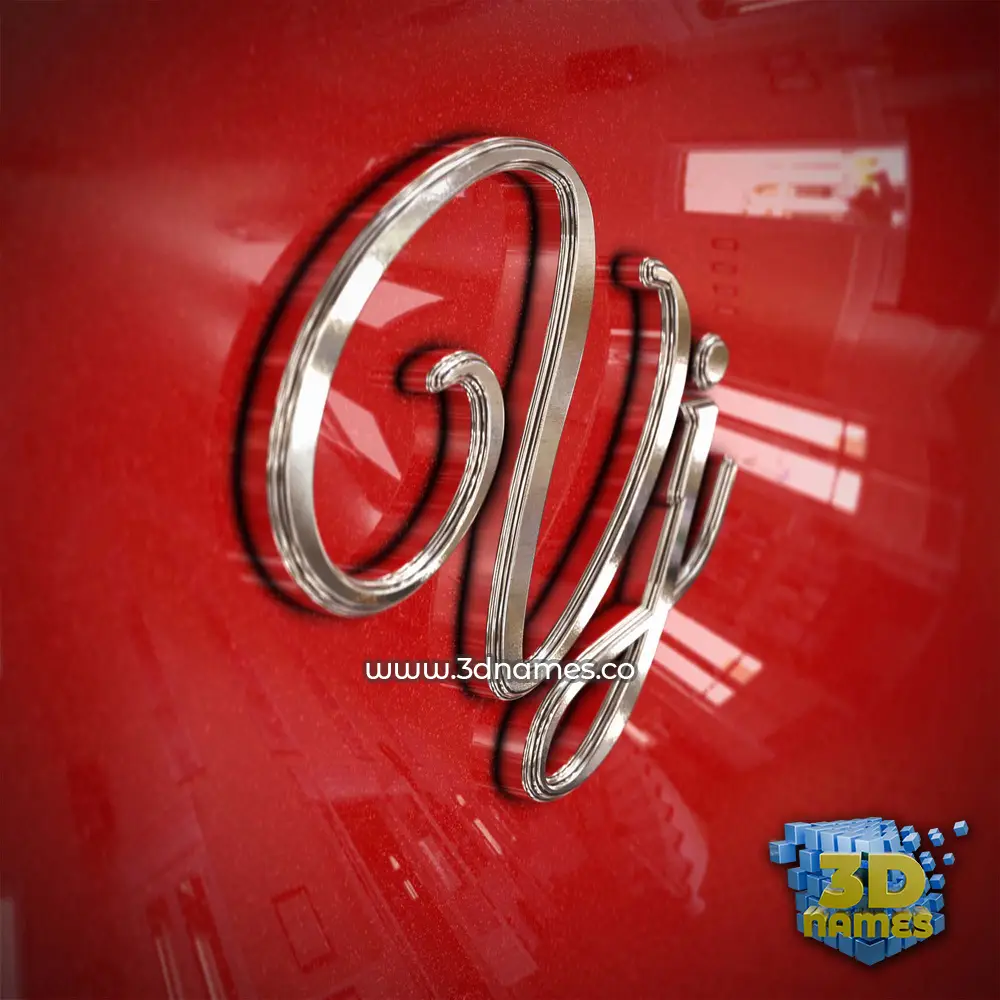 vj in Car Paint style - 3D name wallpaper