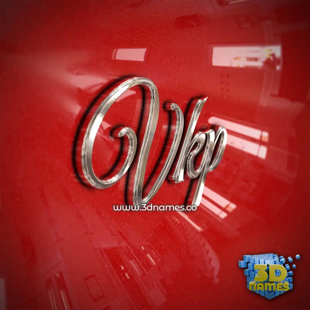 vkp in Car Paint style - 3D name wallpaper