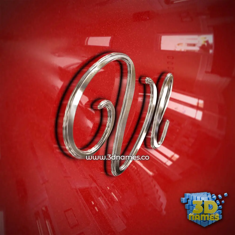 vl in Car Paint style - 3D name wallpaper
