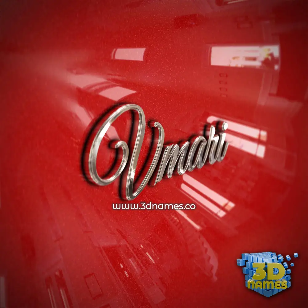 vmari in Car Paint style - 3D name wallpaper