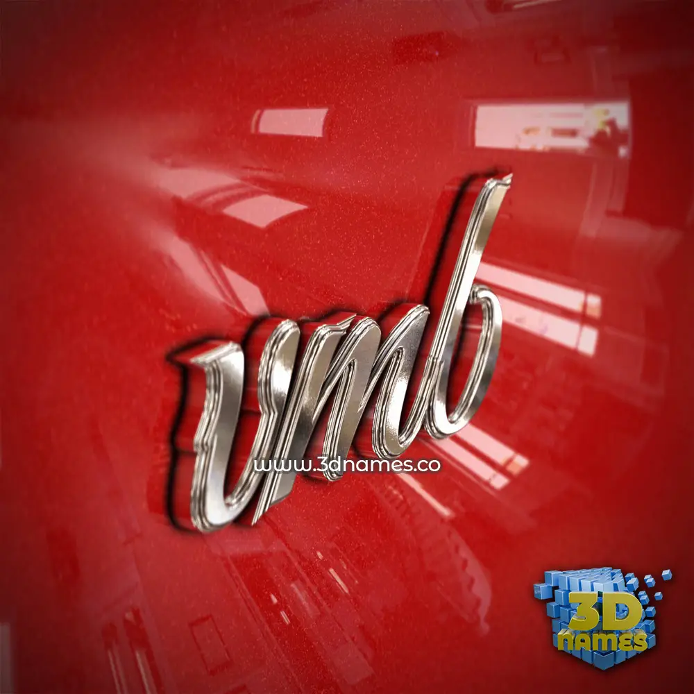 vmb in Car Paint style - 3D name wallpaper