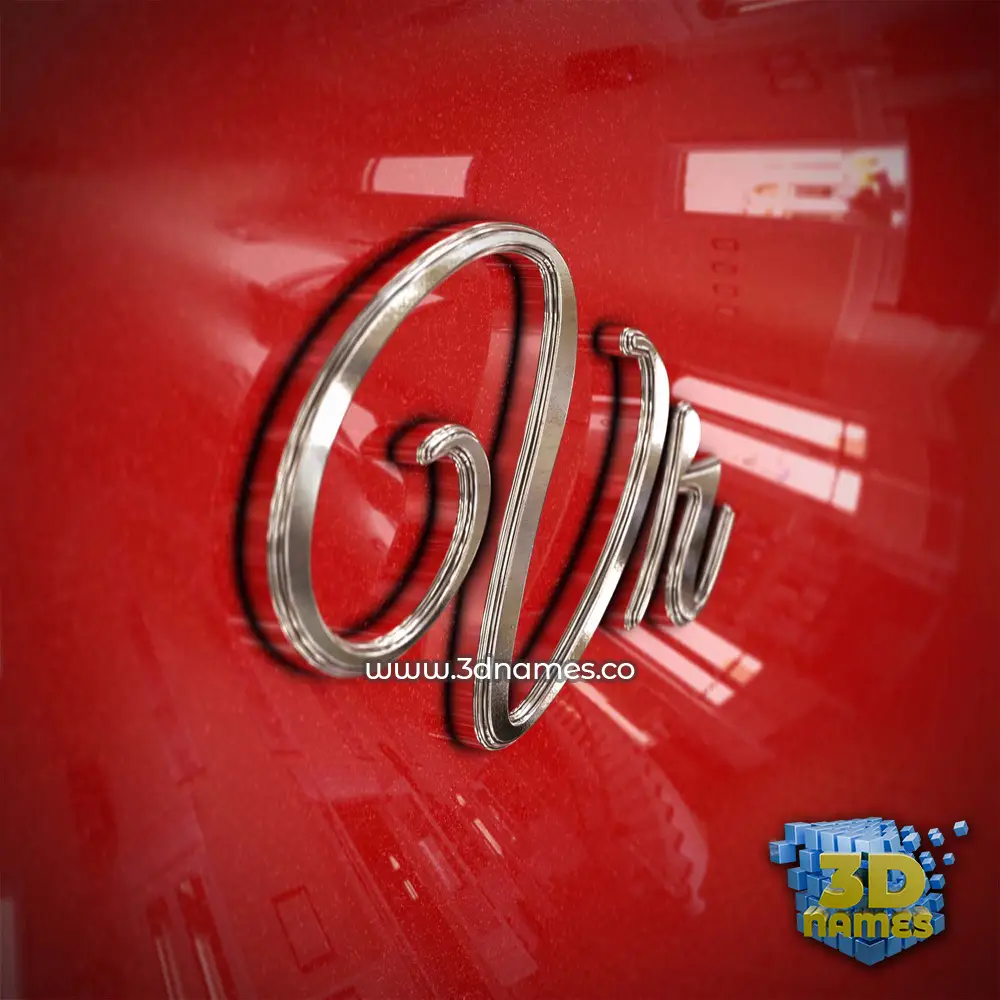 vr in Car Paint style - 3D name wallpaper