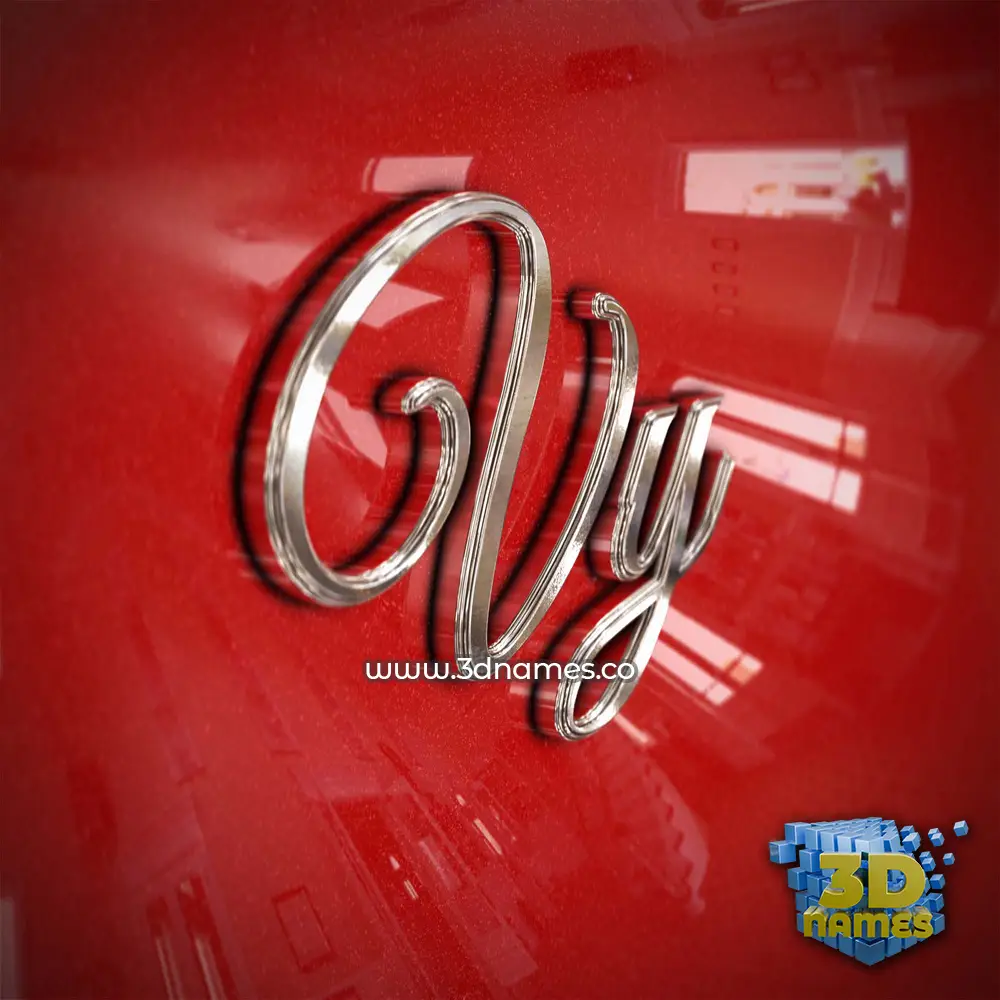 vy in Car Paint style - 3D name wallpaper