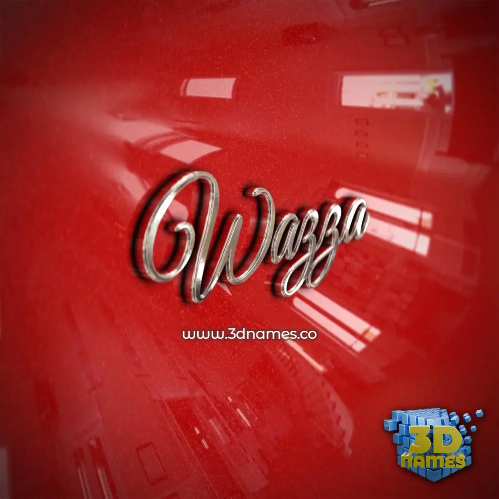 wazza in Car Paint style - 3D name wallpaper