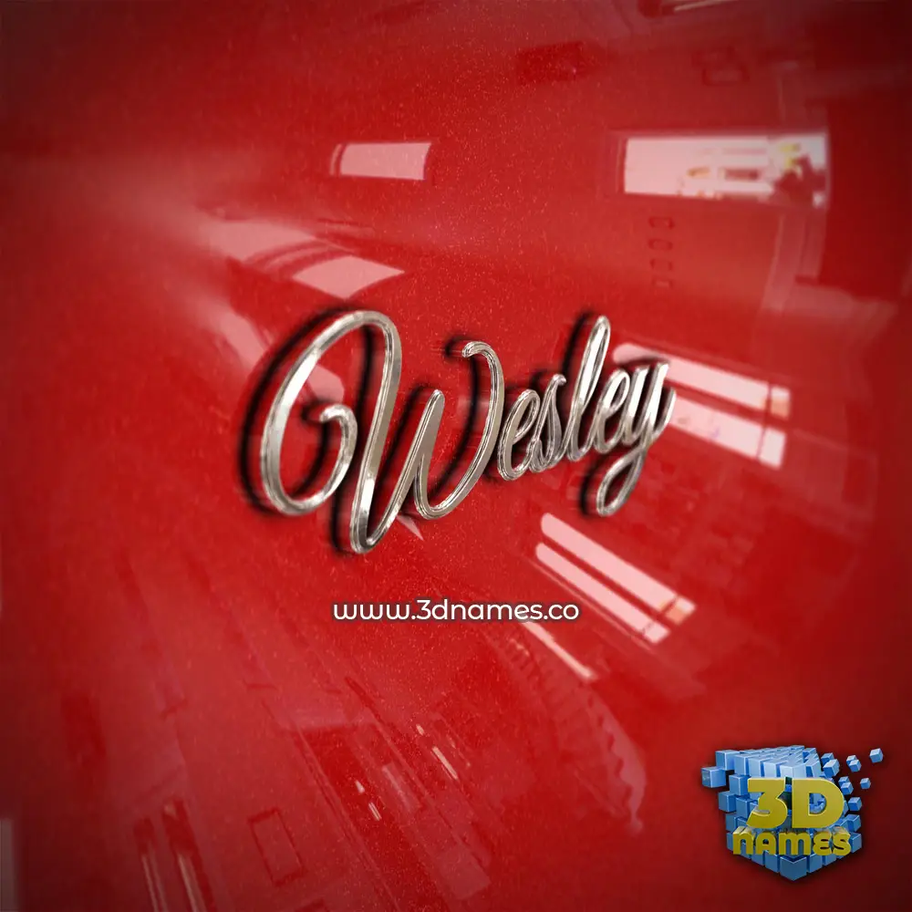 wesley in Car Paint style - 3D name wallpaper