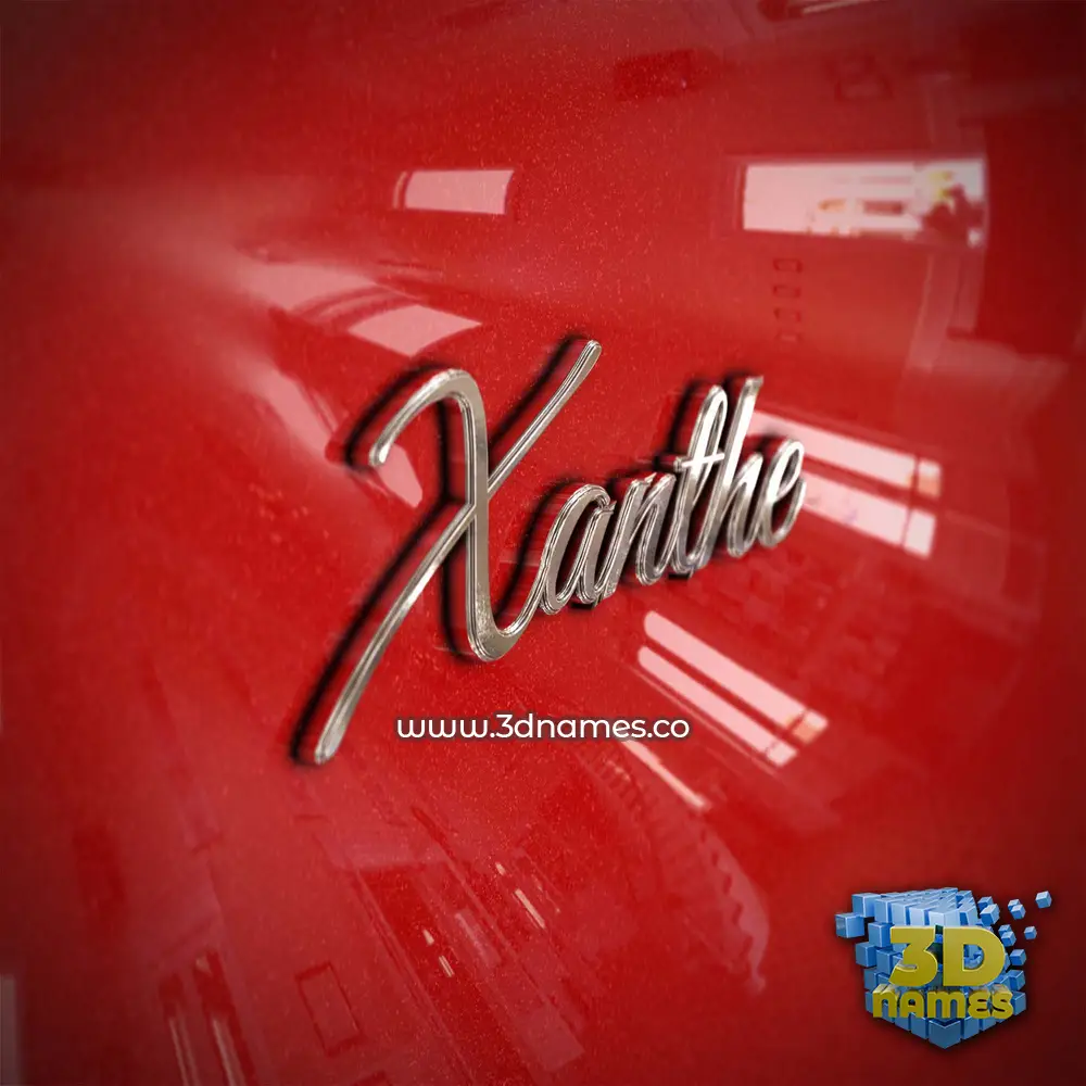 xanthe in Car Paint style - 3D name wallpaper