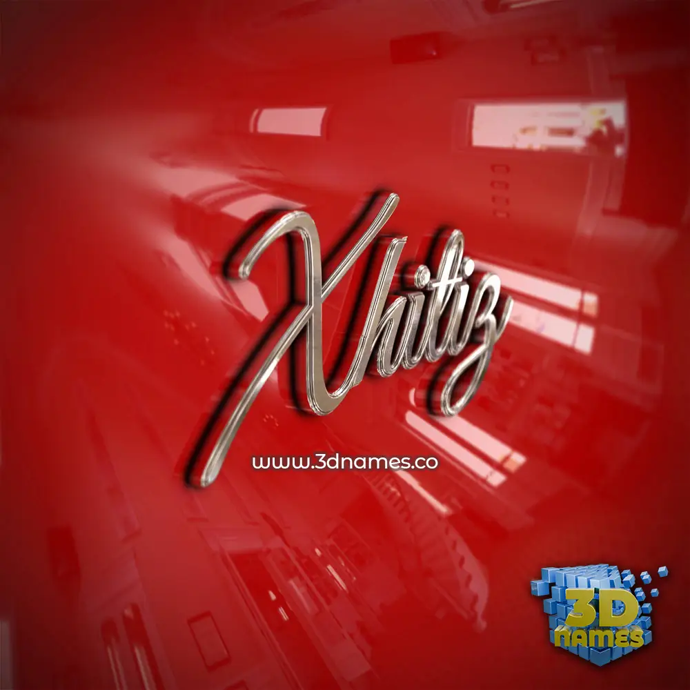 xhitiz in Car Paint style - 3D name wallpaper