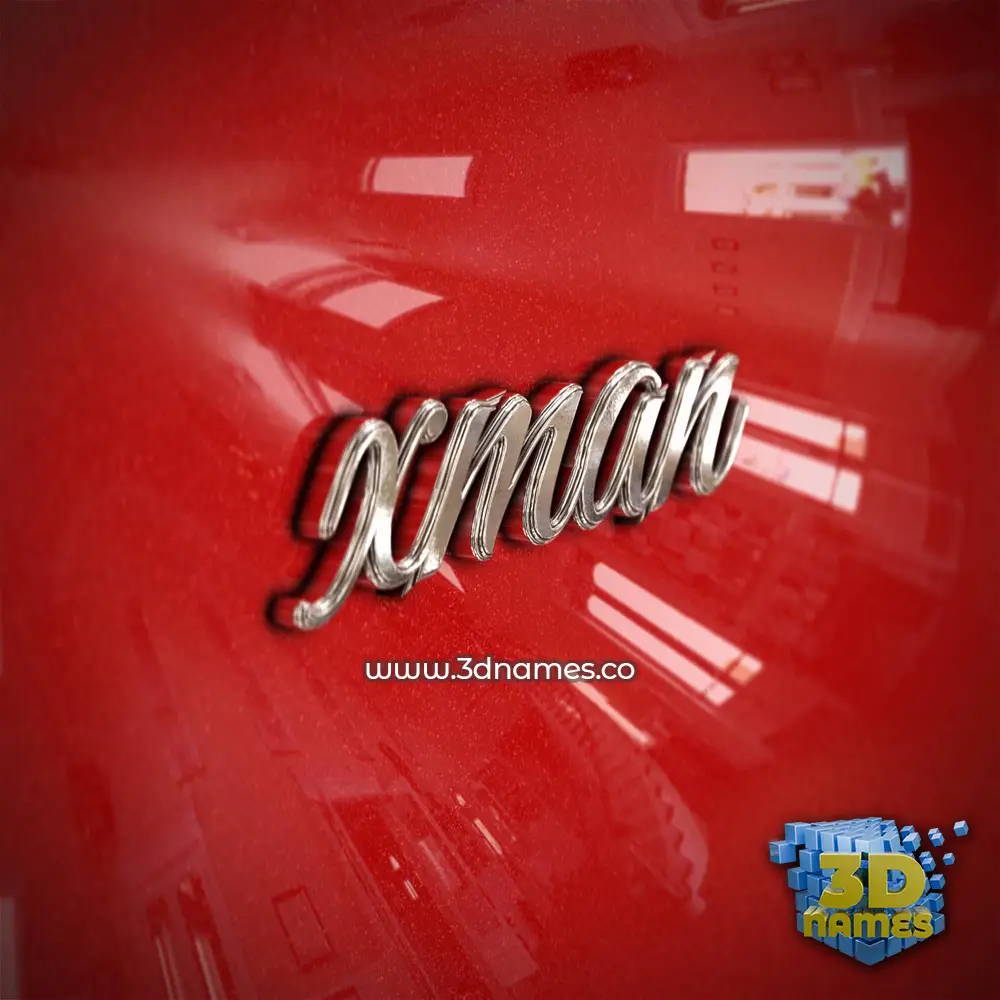 xman in Car Paint style - 3D name wallpaper