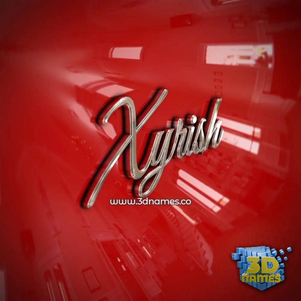 xyrish in Car Paint style - 3D name wallpaper
