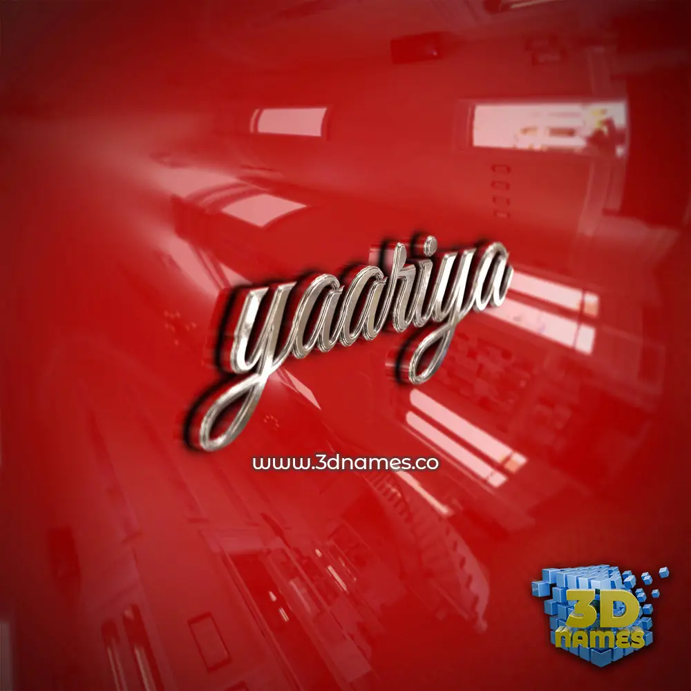 yaariya in Car Paint style - 3D name wallpaper