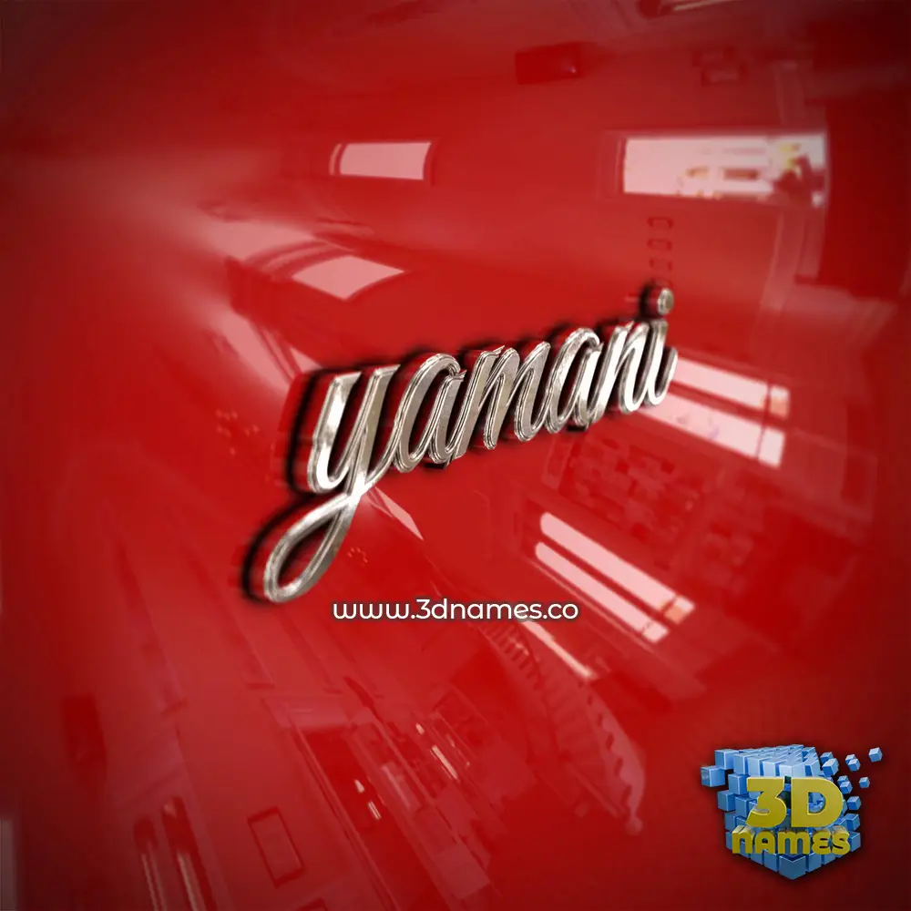 yamani in Car Paint style - 3D name wallpaper