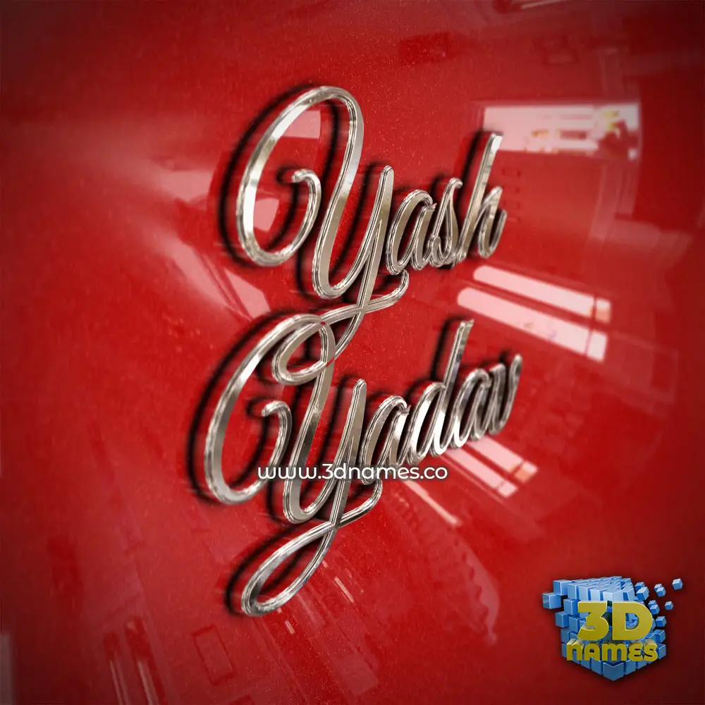 yash yadav in Car Paint style - 3D name wallpaper