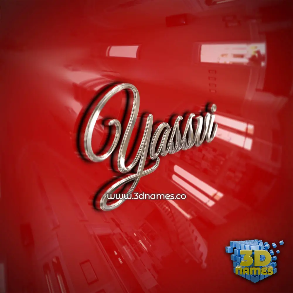 yassvi in Car Paint style - 3D name wallpaper
