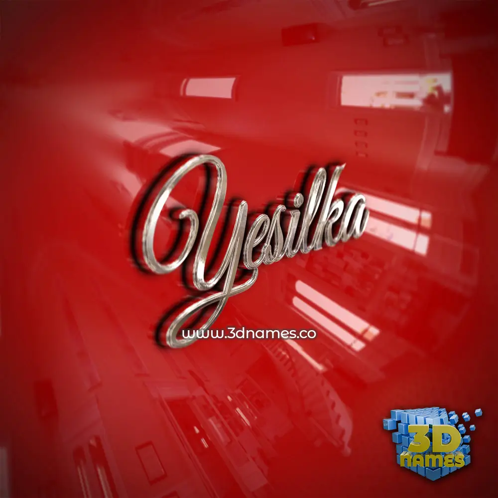 yesilka in Car Paint style - 3D name wallpaper