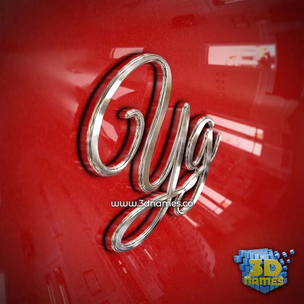 yg in Car Paint style - 3D name wallpaper