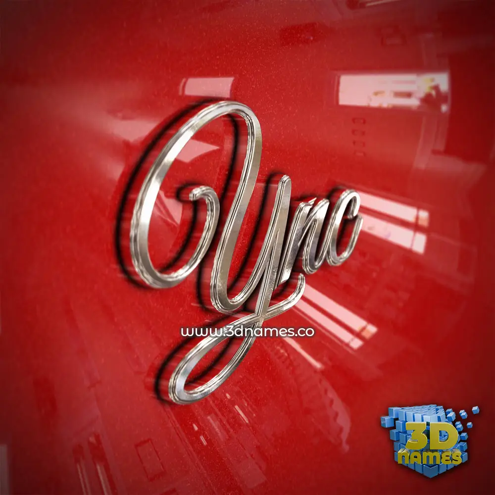 ync in Car Paint style - 3D name wallpaper